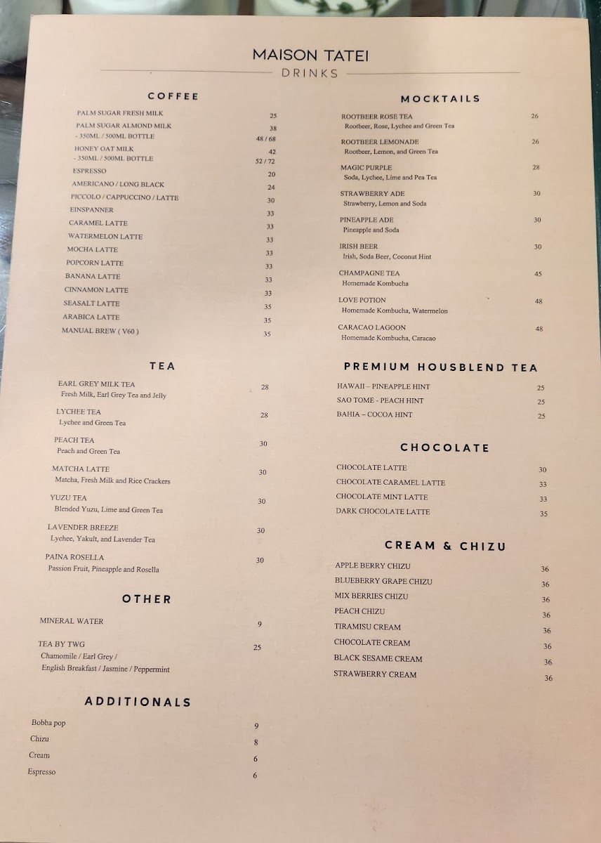 MAISON TATEI - Green Lake City Menu - Image 6